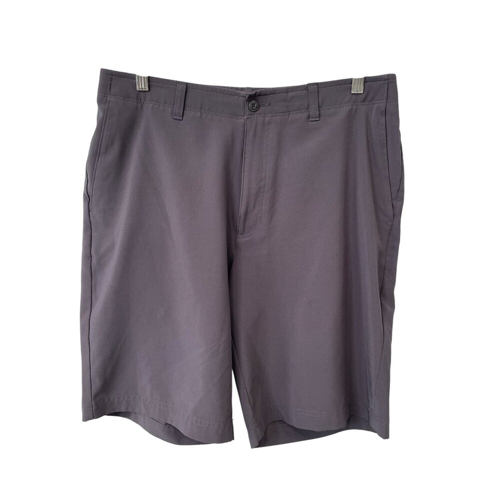 Ben Hogan Golf Shorts Size 34 Gray Polyester Spandex Blend Lightweight Hiking